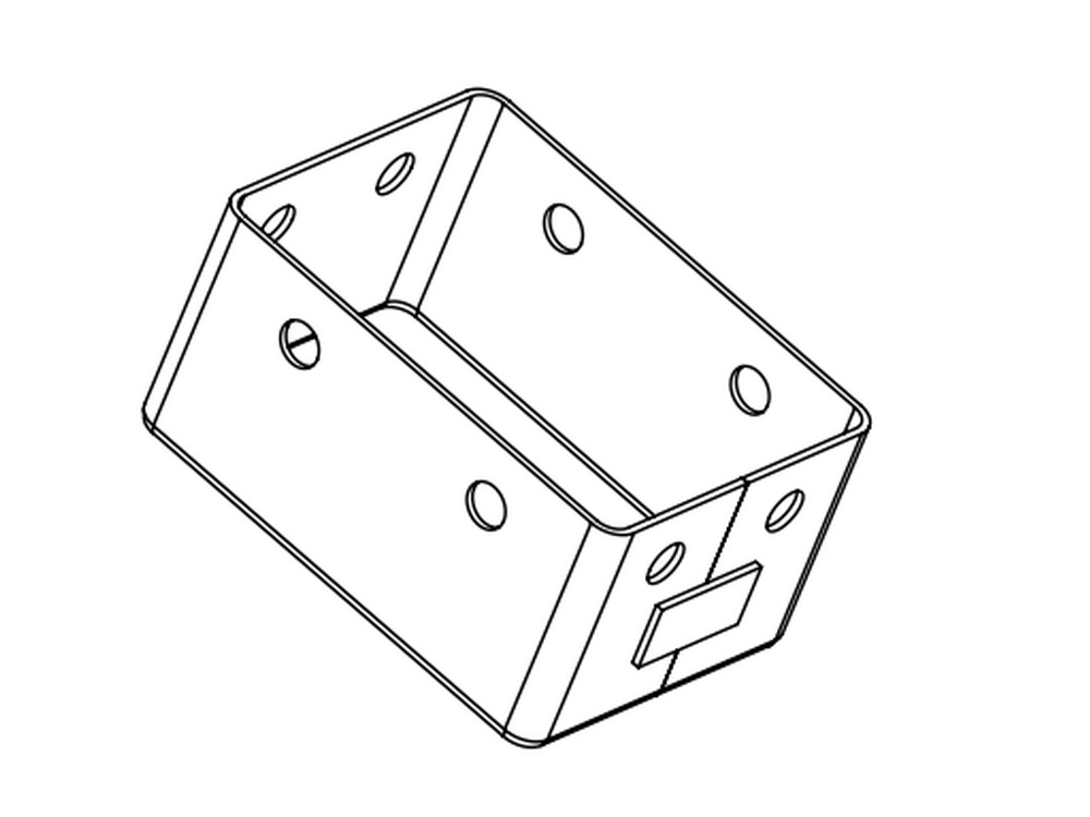 Line drawing of the dosimeter blister-pack die blade
